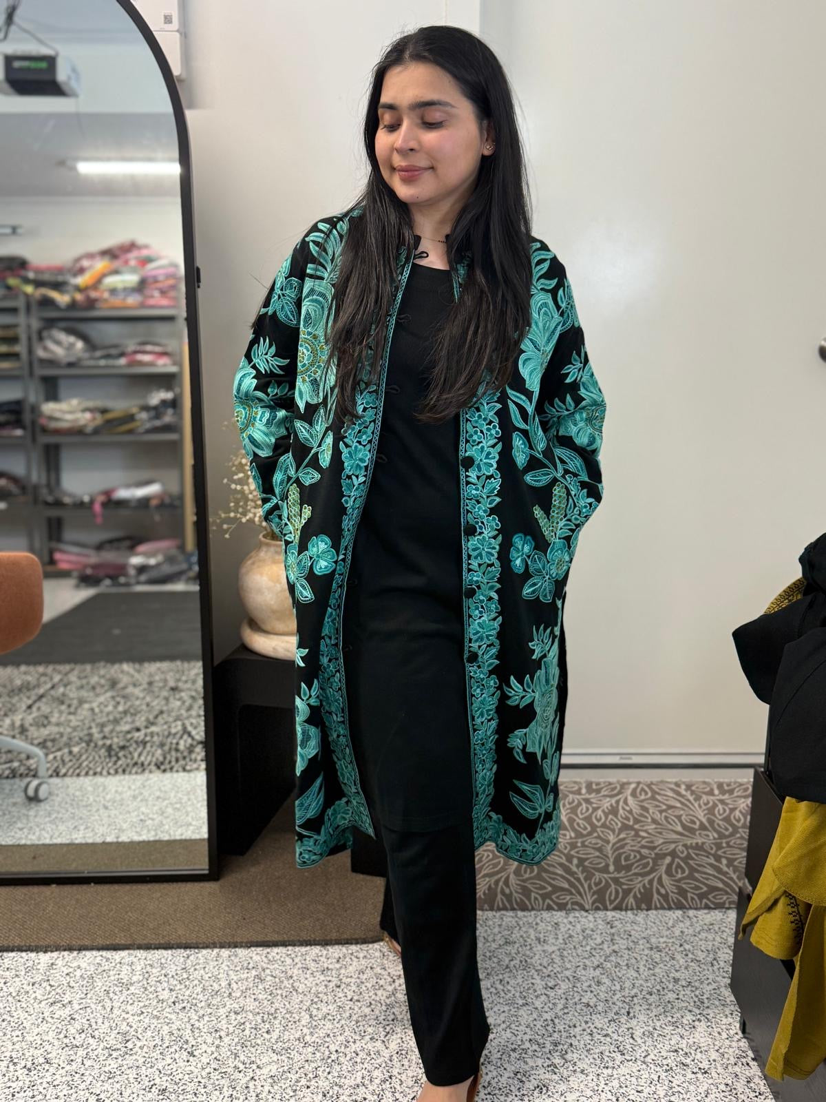 Kashmiri Jacket Style Coord (Black)